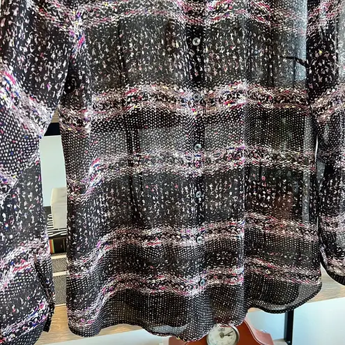 CAbi  #3249 Paris Button Front Blouse Calligraphy Brush Blouse, Large - Image 5