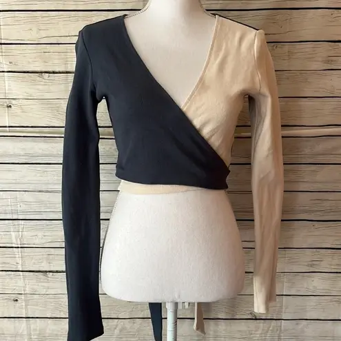 THE Upside Luna Kyra Wrap Top Size Large Blue