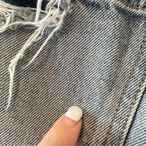 Moussy Vintage Creston Distressed Tapered Light Blue Jeans Size 24"