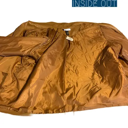 Ashley Stewart BROWN FAUX LEATHER BELT CLOSURE LIGHTWEIGHT JACKET NWT (30)