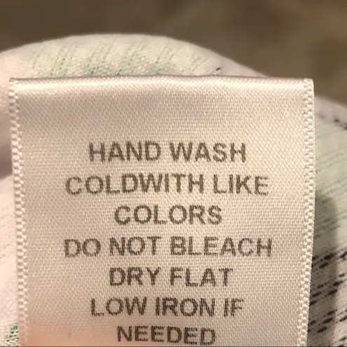 Elements Travel Sheath Dress Midi Career Green White Black Size L