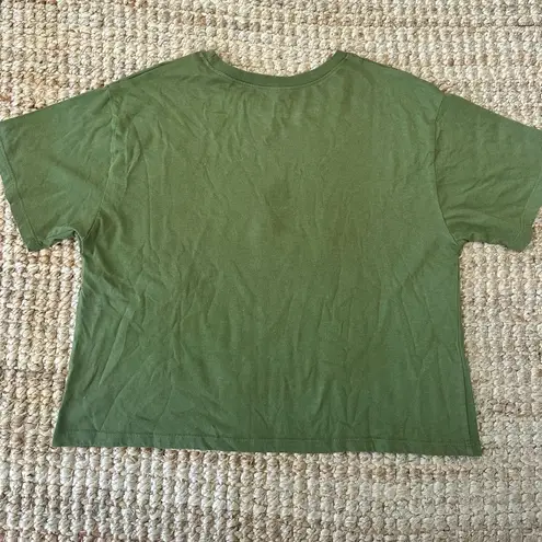Hybrid Apparel Ford Bronco Cropped Green T-Shirt size Large