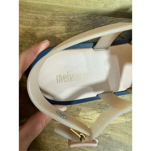 Melissa  Women's Boemia Slingback Sandal Light Pink Blue Size 9 Comfortable