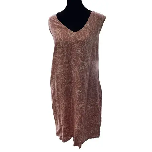 Orvis Linen Knee Length XL Pink Tropical Summer Sleeveless X Large Pockets NEW