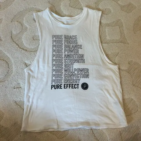 Pure Barre NEW  White and Black Graphic Tank Top