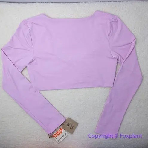 New! Set! Toast Swim crop surf bikini top High Waist, String Bikini Bottom, M Pink Size M