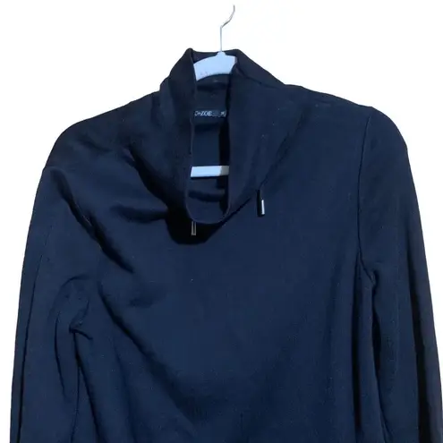 Nic+Zoe Womens Size Medium Black Stretch Cowl Neck Pullover Sweater