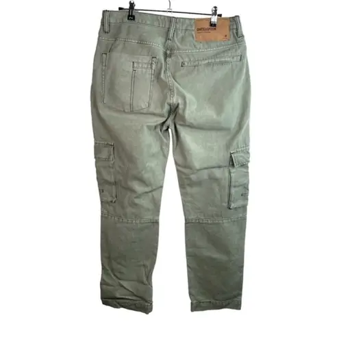 One Teaspoon ‎ Olive Straight Leg Cargo Utility Pant With Exposed Button Fly