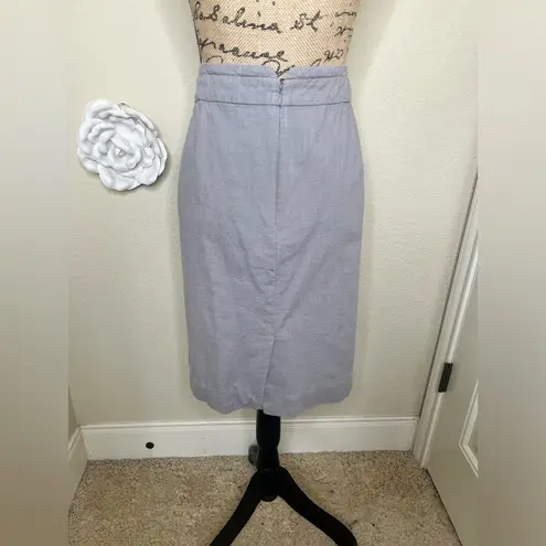 J.Crew NTM: Lightweight Textured Light Gray Pencil Skirt Size 12