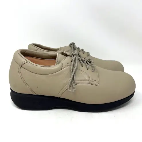 Apex Ambulator Shoes Diabetic Lace Up Leather Walking‎ Tan Neutral Women’s 9