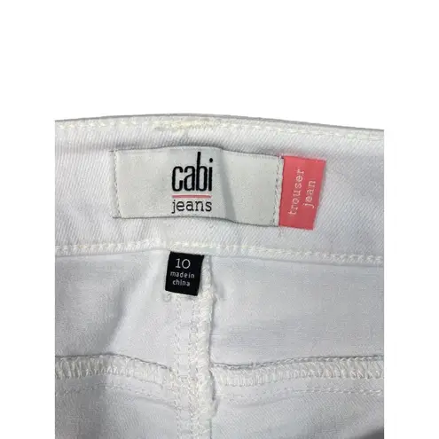 CAbi New  #5880 Trouser Jeans Womens Size 10L White Casual Cotton The Dreamer