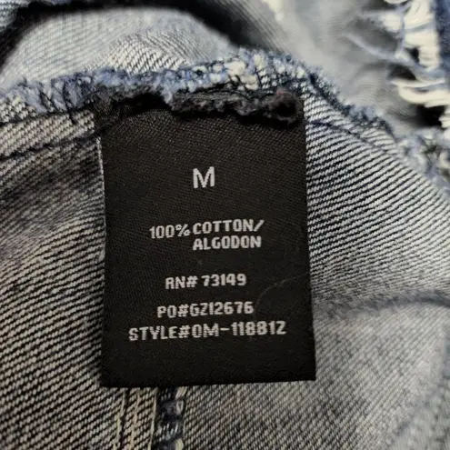 One 5 One dark wash raw edge denim vest size medium