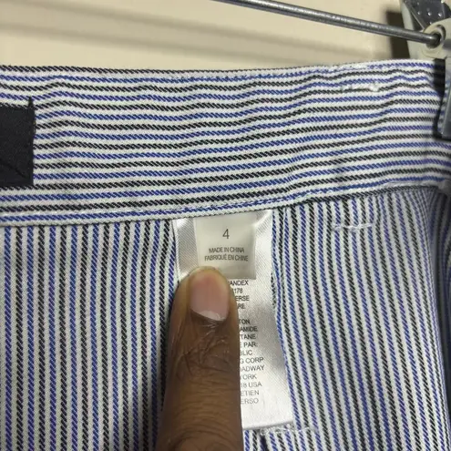 T Tahari striped mini skirt summer casual women's size 4