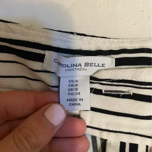 Carolina belle  Striped Flare Pants with Tie