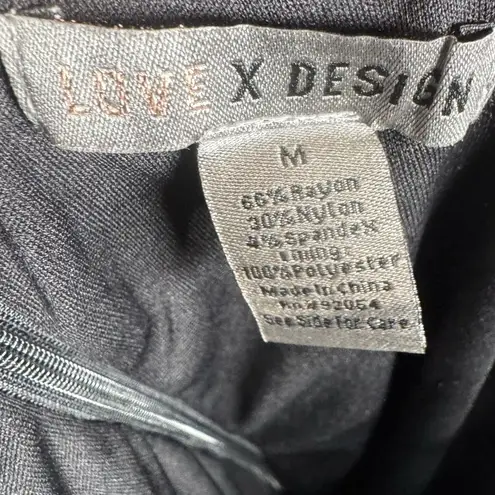 Love by Design Nordstrom  black one shoulder sheath evening dress size medium