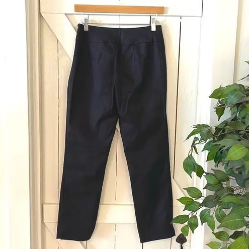 Nic+Zoe Womens Flat Front Mid Rise Straight Leg Slack Pants Black Size 6