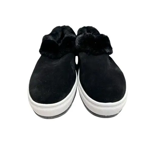 Blondo Slippers Size 5.5 Black Leather Suri Waterproof Slip On Fur Winter Shoes