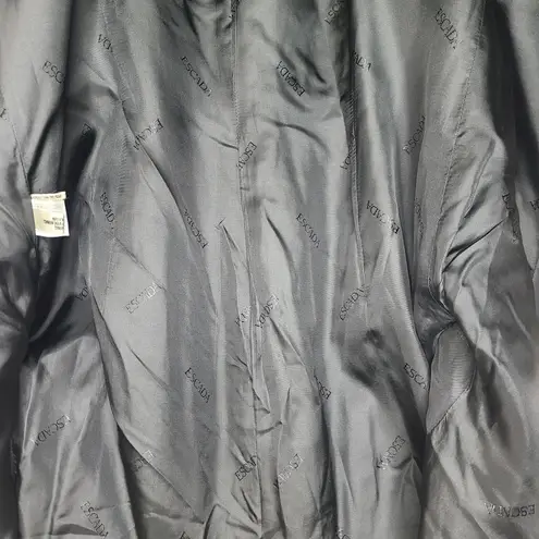 Vtg Escada by Margaritha Ley Women's 100% Wool Double Breasted Blazer Black 42 Size 10