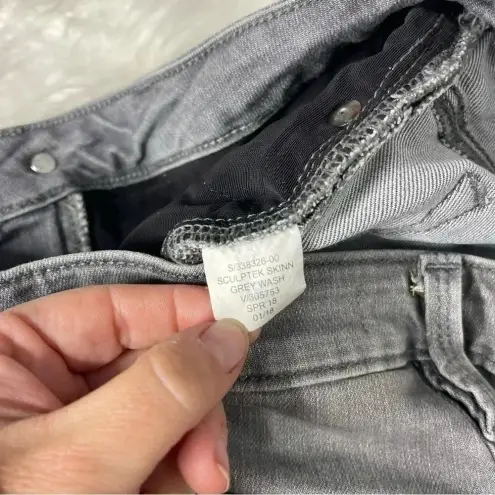 Athleta  Sculptek Skinny Jeans Gray Wash Size 6 Mid Rise Performance Denim