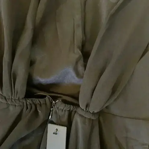 Lulus New  Dance the Night Away Maxi Gown Black Surplice Dress Medium Formal NWT