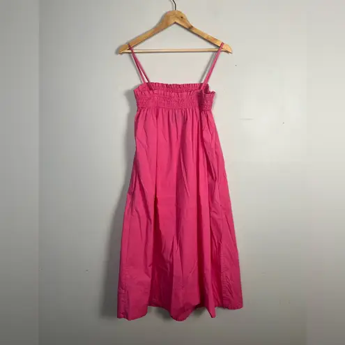Pistola Farrah Womens Pink Stretch Cotton Midi Sundress Size small