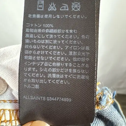 ALLSAINTS The Boys Frayed Hem Jeans in Blue Size 29