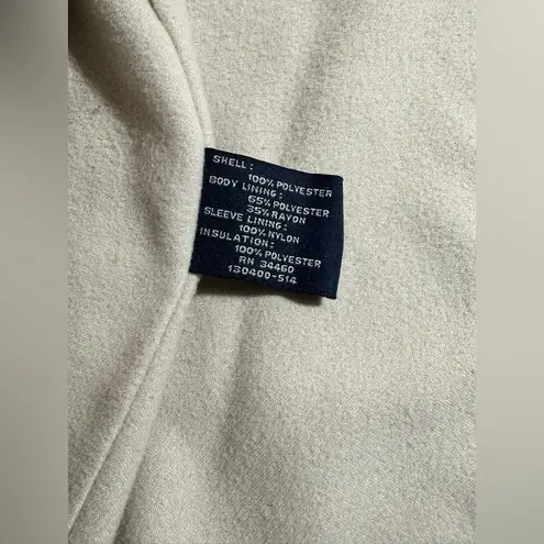 London Fog Size Large Tan Jacket Coat Double Collar Button Up Pea Coat Soft