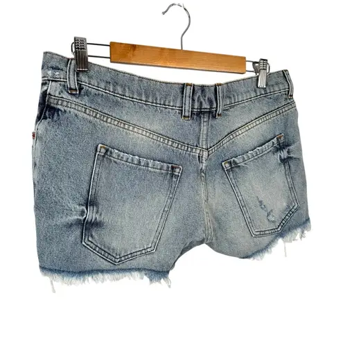NWT Free People X SER.O.YA Lyle Shorts Denim in Sorrento Size 29 Distressed Blue