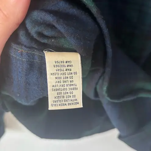 L.L. Bean Scotch Plaid Flannel Shirt Quarter