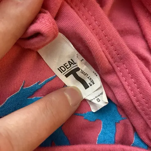 Mook Print & Design Beach Ocean Wave Flexed AF Racerback Tank on the beach Sz S Pink