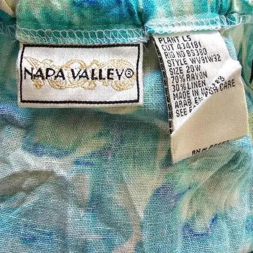Napa Valley Blue Floral Midi Button Skirt Size 20W