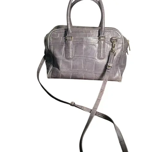 Brahmin MARISSA Elegant Gray Leather Handbag
