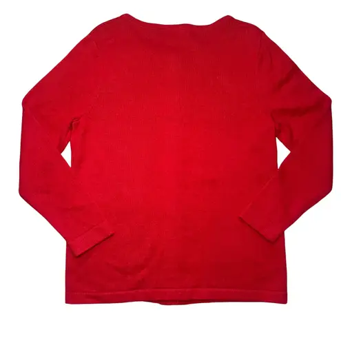 VTG 90s Christmas Cardigan Sweater Red Penguins Sequins Holiday Womens L Festive Size L