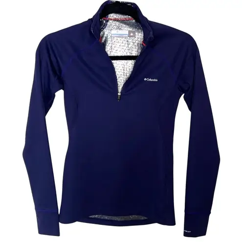 Columbia  Heavyweight Base Layer Half‎ Zip Navy XS Running Outdoor Workout - Image 1