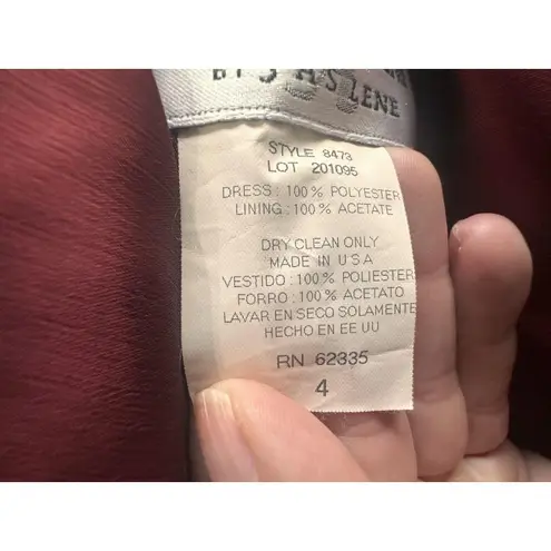 Betsy and Adam burgundy maxi dress size 4