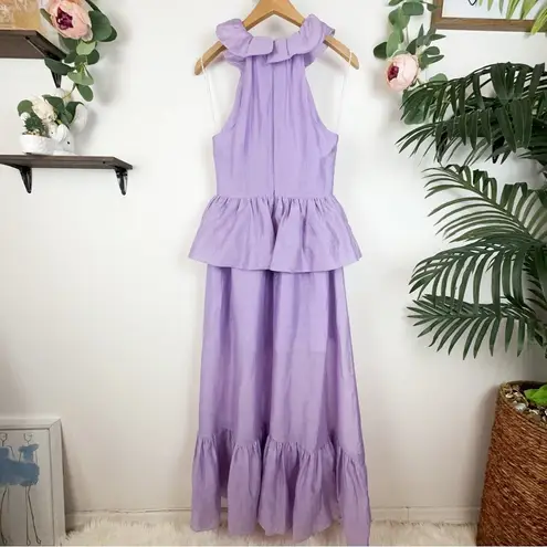 Elliatt NWT Purity Peplum Maxi Dress in Lilac Purple Size Small