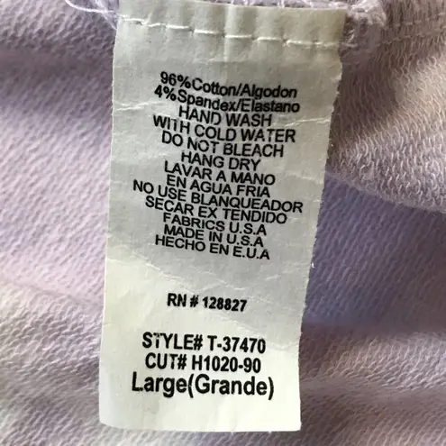 Hudson Gray Women's Purple Cotton Blend Tie Dye Long Sleeve Shirt Size Large USA