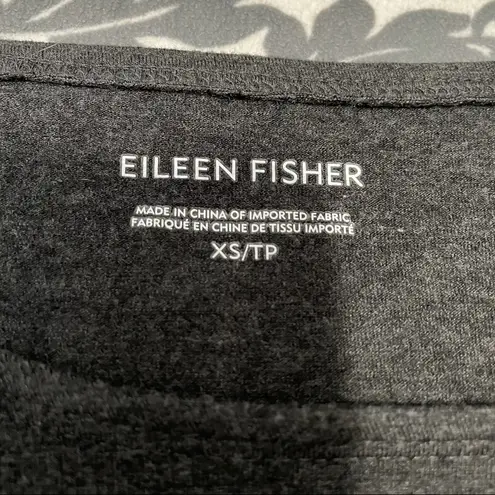 Eileen Fisher  Grey Tencel Long Sleeve Top EUC XS