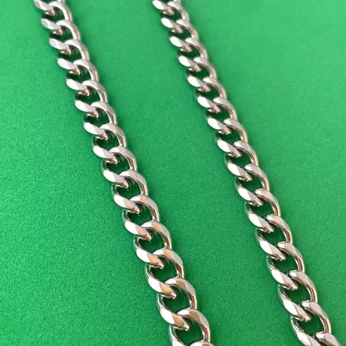 Titanium Steel Link Chain Necklace for Men Women,Punk Hip Hop Necklace Silver