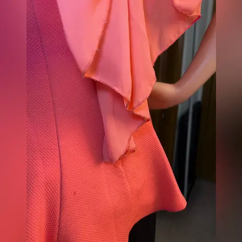 Chetta B Vibrant Coral Peplum Tank