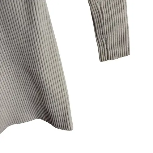 Gauge81 Mija White Ribbed Long Sleeve Wool Plunge Sweetheart Mini Dress Size XS