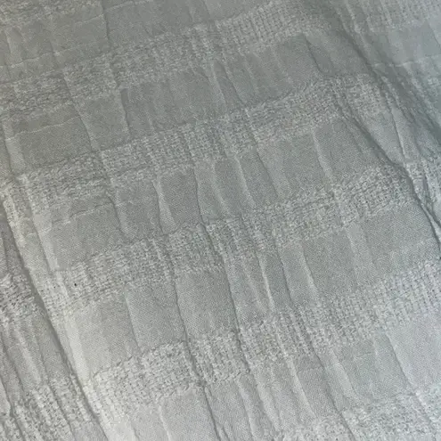 Aerie  White Striped Oversized Drawstring Beach/Pool V-Neck Coverup w/ Slits-XS-S