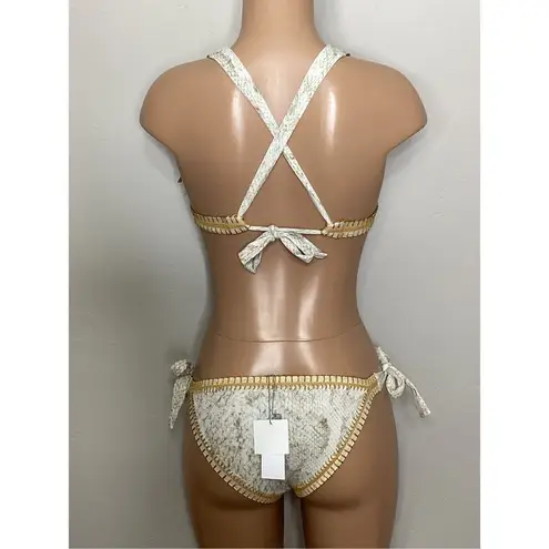 PilyQ New.  Cobra Crochet trim bikini. S-top/M-bottom. Retails $178