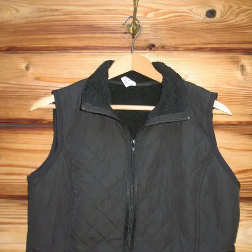 prAna  Black Quilted Sherpa Vest