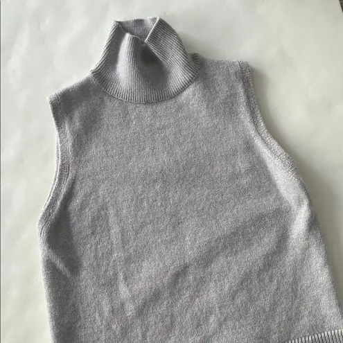 Babaton Aritiza x Gray 100% Wool Sleeveless Turtleneck Sweater Tunic Top S $148
