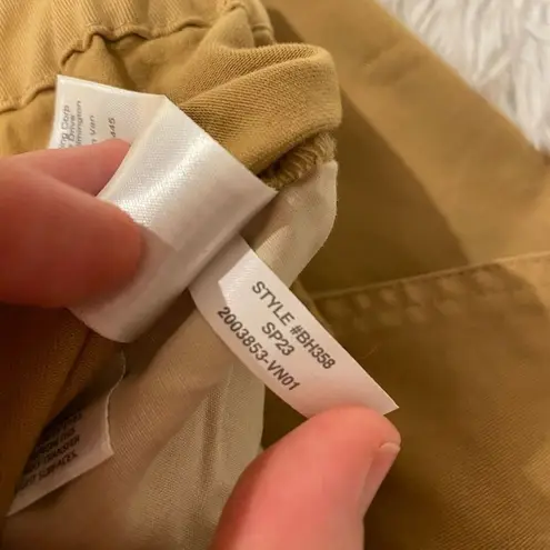 J. Crew Petite Astrid Wide Leg Chino Pants in Honey Brown Large Petite Gold Size undefined