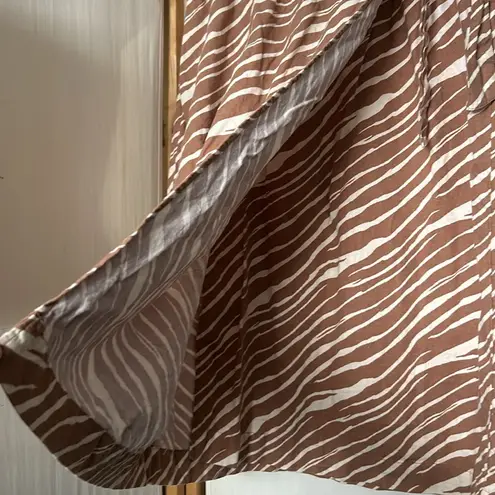 A New Day  Linen blend faux wrap skirt