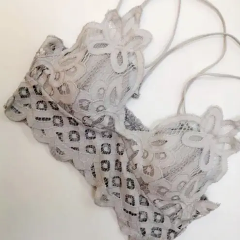 Strappy Lace Bralette grey Size S
