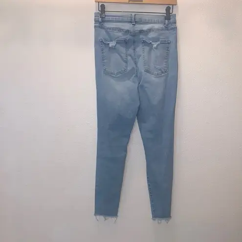No Boundaries  Light Blue Distressed Juniors 11 Skinny Jeans High Rise