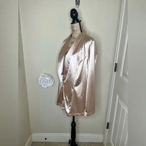 NTM: Savanna Jane NWT Satin Champagne Colored Soft Blazer Size 1X Gold
